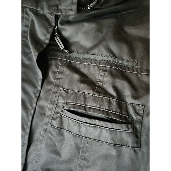 Max Mara Sportmax Code Womens 12 Black Calf Length Utility Hooded Trench Coat - Picture 8 of 12